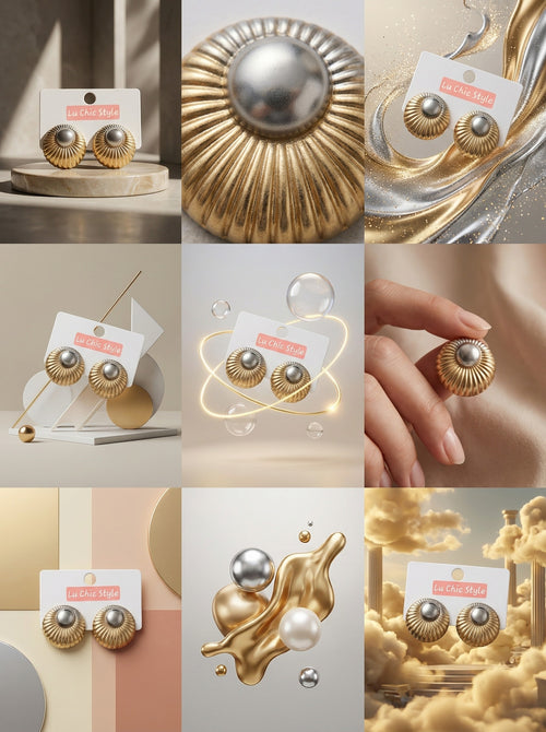 EARRINGS SILVER GOLD COLLETION