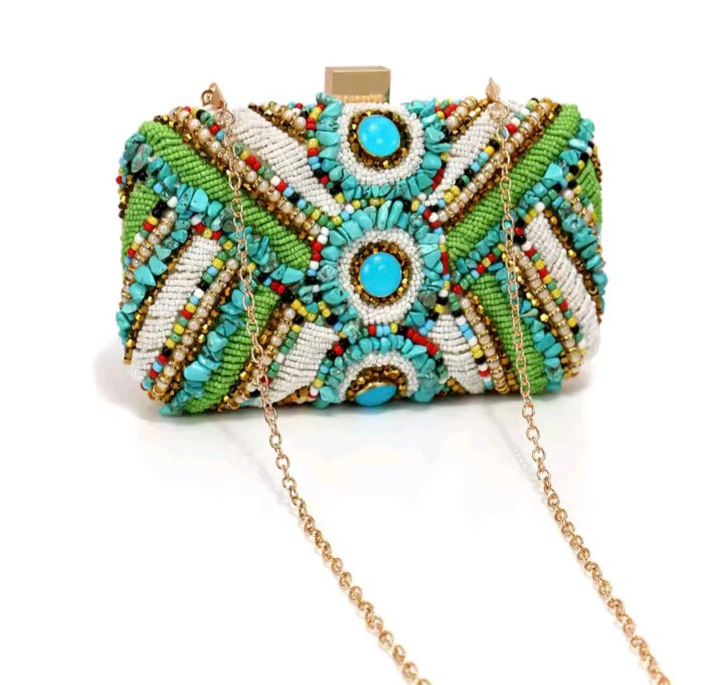 Cartera con Estampados en Piedras
