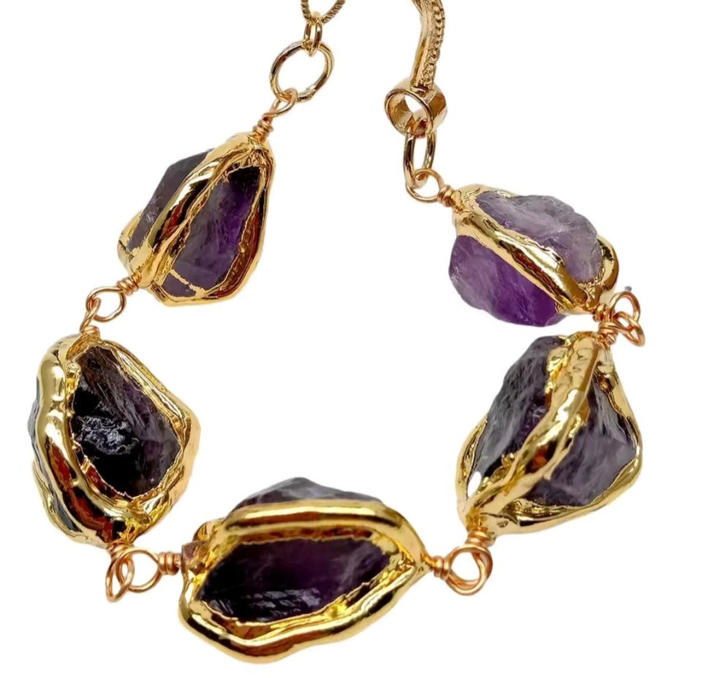 Pulsera Amatista Purpura Natural