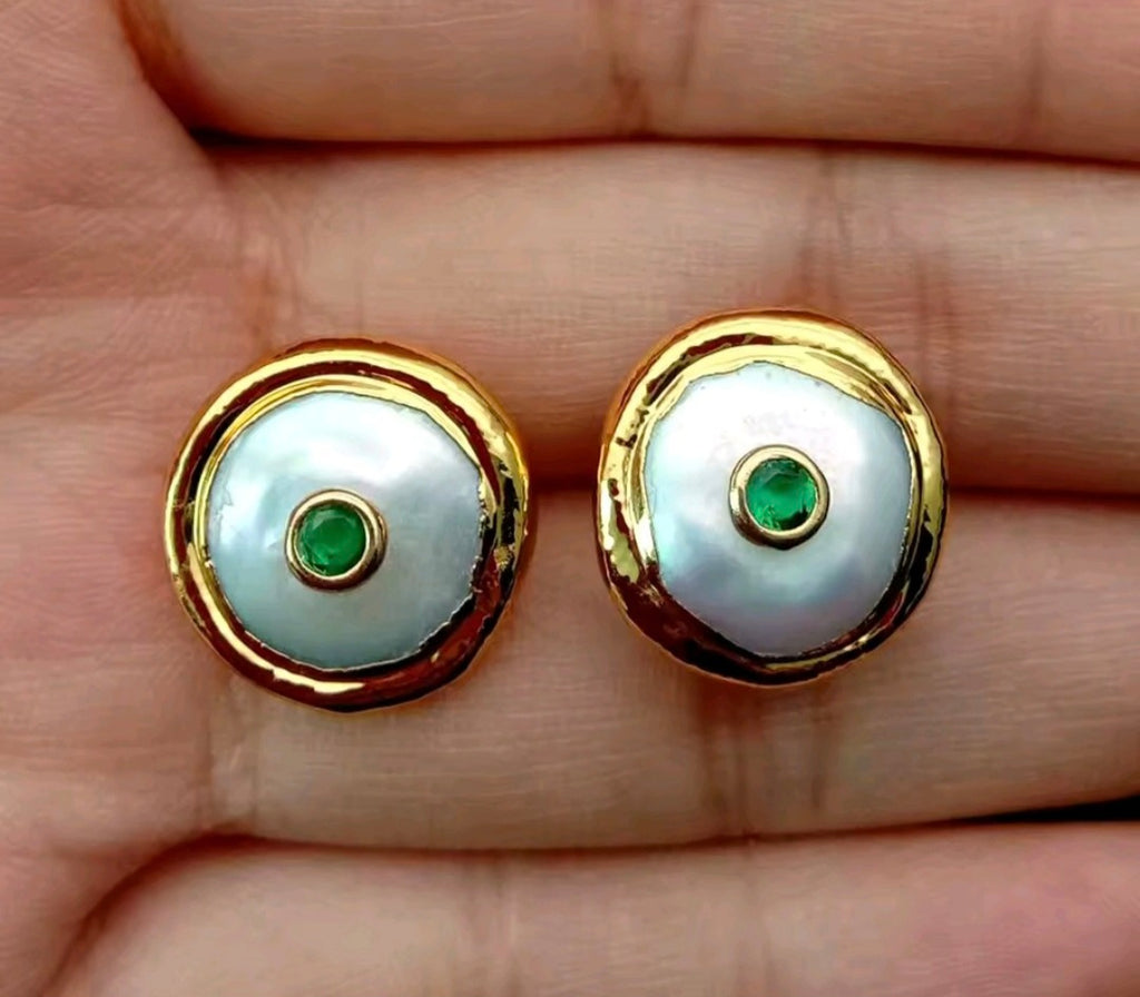 Set Pantalla y Pulsera Cuarzo Rosa, Perla de Agua Dulce Natural y Ojo de Tiguere