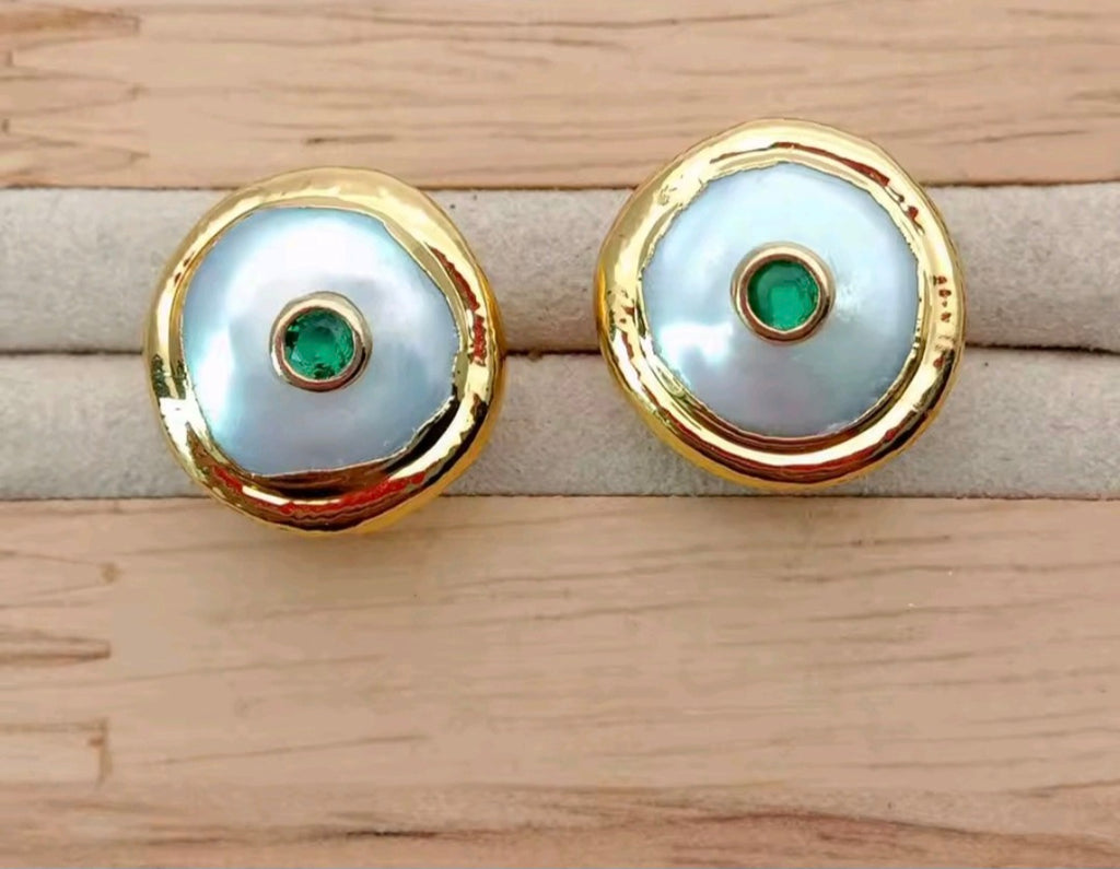 Set Pantalla y Pulsera Cuarzo Rosa, Perla de Agua Dulce Natural y Ojo de Tiguere