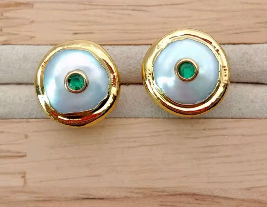 Set Pantalla y Pulsera Cuarzo Rosa, Perla de Agua Dulce Natural y Ojo de Tiguere