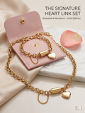 SIGNATURE HEART SET NECKLACE AND BRACELET