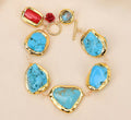 Pulsera en Cuentas de Cristal de Murano y Coral rojo