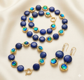 Cristal Murano Verde y Azul Set