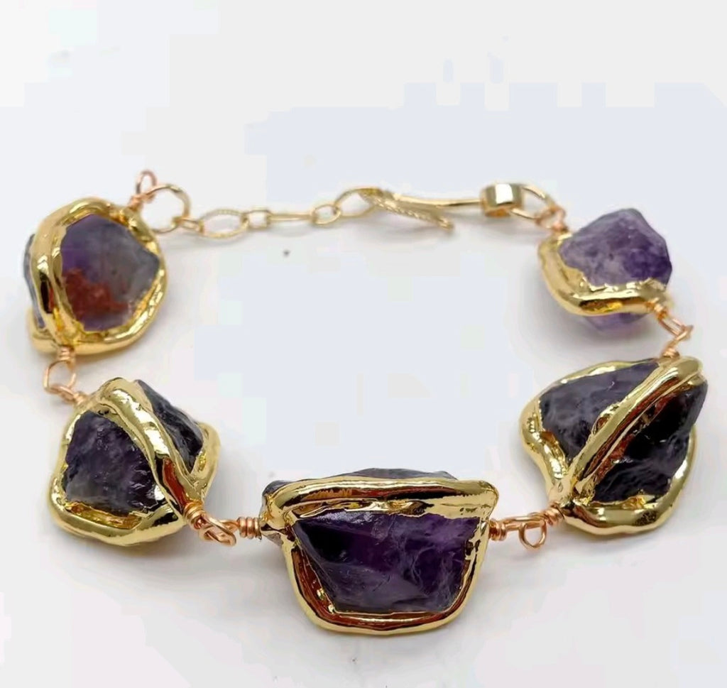Pulsera Amatista Purpura Natural