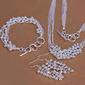 Set Collar, Pantallas y Pulsera Plata 925