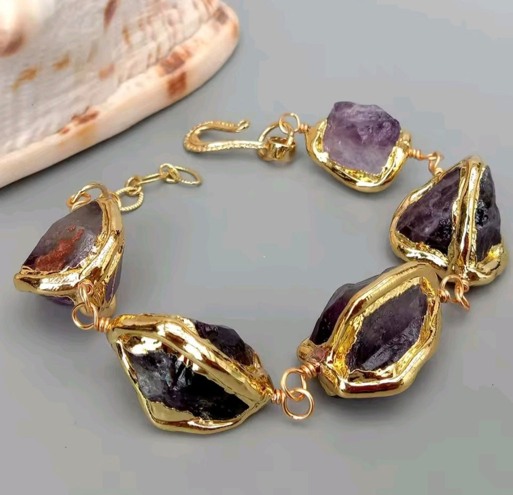 Pulsera Amatista Purpura Natural