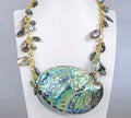 Collar de Concha de Abulón Arcoiris Natural