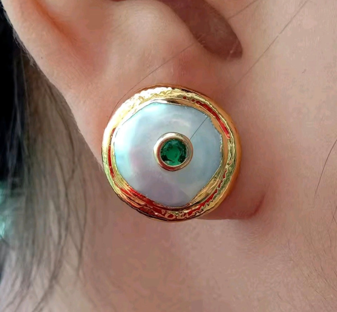 Set Pantalla y Pulsera Cuarzo Rosa, Perla de Agua Dulce Natural y Ojo de Tiguere
