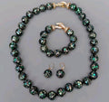 Set Collar, Pulsera y Pantallas Concha de Abulon Arcoris Negro Cierre Pavimentado